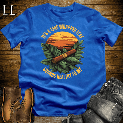 Leaf Wrapped Leaf Cigar Shirt Royal | Cigar Graphic Tee