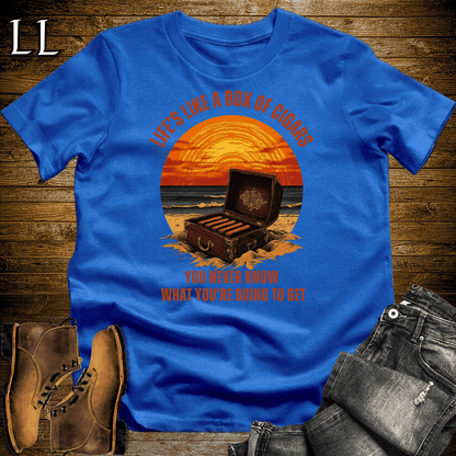 Life's A Box Of Cigars Shirt Royal | Funny Cigar Tee