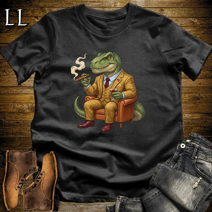 Cigar Lounge Allosaurus T-Shirt Black | Dinosaur Cigar Gift