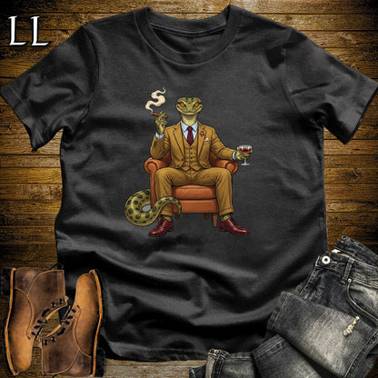 Cigar Lounge Anaconda T-Shirt Black | Reptile Cigar Gift