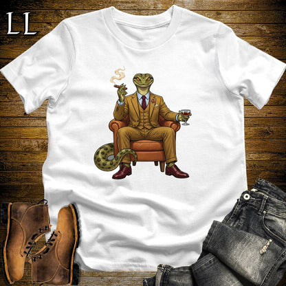 Cigar Lounge Anaconda T-Shirt White | Reptile Cigar Gift