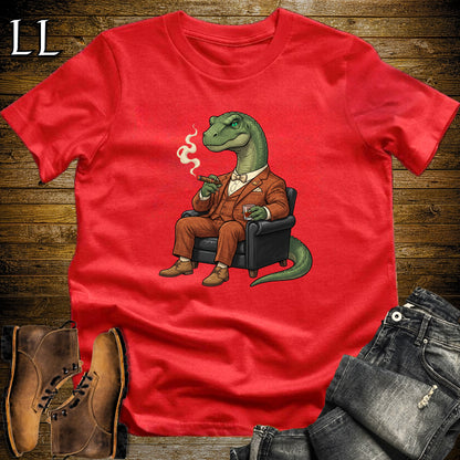 Cigar Lounge Apatosaurus T-Shirt Red | Dinosaur Cigar Gift