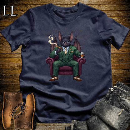 Cigar Lounge Bat T-Shirt Navy | Animal Cigar Gift