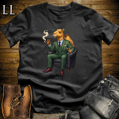Cigar Lounge Camel T-Shirt Black | Animal Cigar Gift
