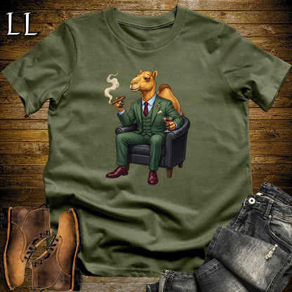 Cigar Lounge Camel T-Shirt Military Green | Animal Cigar Gift