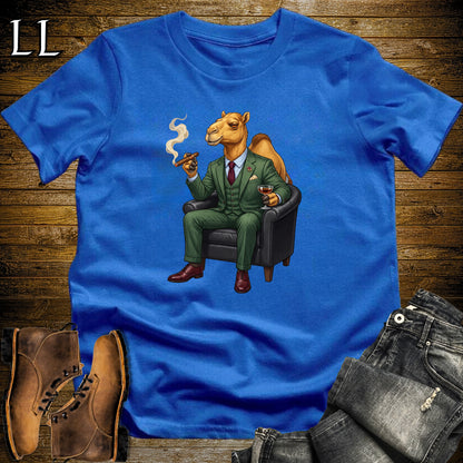 Cigar Lounge Camel T-Shirt Royal Blue | Animal Cigar Gift