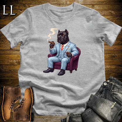 Cigar Lounge Cane Corso T-Shirt Sport Grey | Dog Lover Cigar Gift