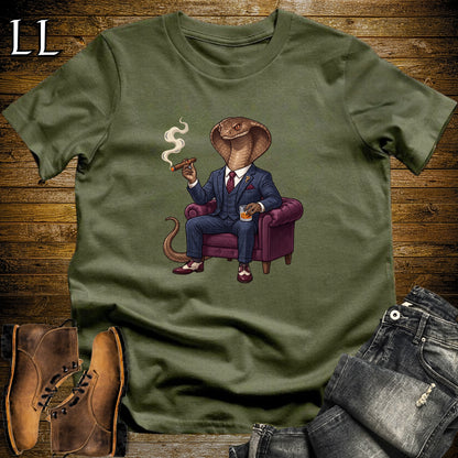 Cigar Lounge Cobra T-Shirt Military Green | Reptile Cigar Gift