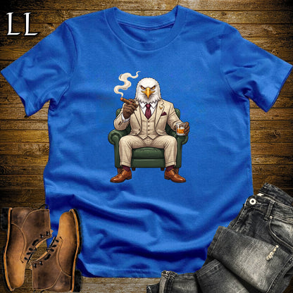 Cigar Lounge Eagle T-Shirt Royal Blue | Bird Lover Cigar Gift