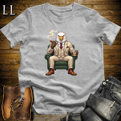Cigar Lounge Eagle T-Shirt Sport Grey | Bird Lover Cigar Gift