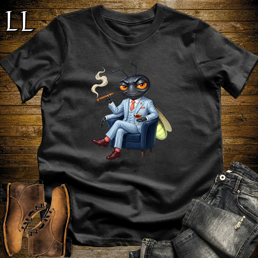 Cigar Lounge Firefly T-Shirt Black | Animal Cigar Gift