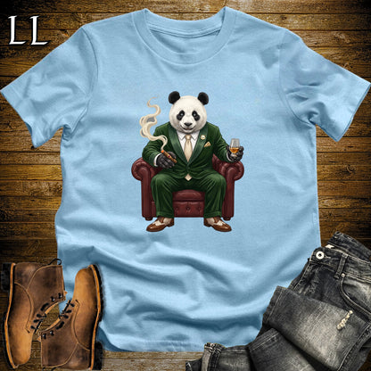 Cigar Lounge Giant Panda T-Shirt Light Blue | Animal Cigar Gift