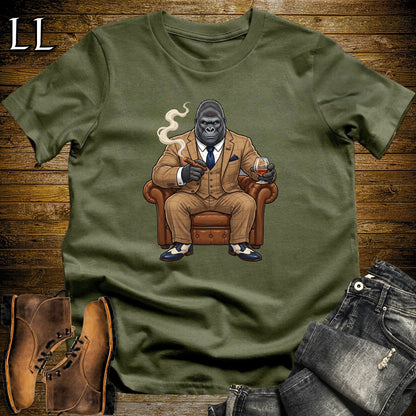 Cigar Lounge Gorilla T-Shirt Military Green | Gorilla Cigar Gift