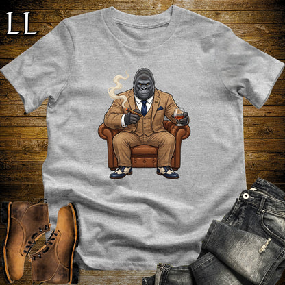 Cigar Lounge Gorilla T-Shirt Sport Grey | Gorilla Cigar Gift