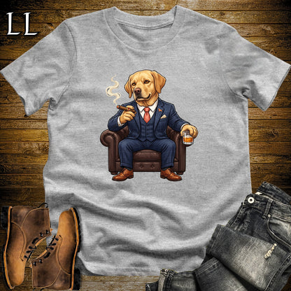 Cigar Lounge Labrador Retriever T-Shirt Sport Grey | Dog Cigar Gift