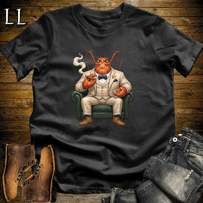 Cigar Lounge Lobster T-Shirt Black | Beach Cigar Gift