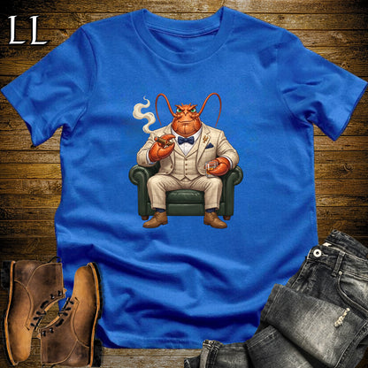 Cigar Lounge Lobster T-Shirt Royal Blue | Beach Cigar Gift