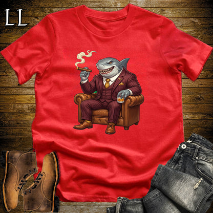 Cigar Lounge Megalodon T-Shirt Red | Shark Cigar Gift