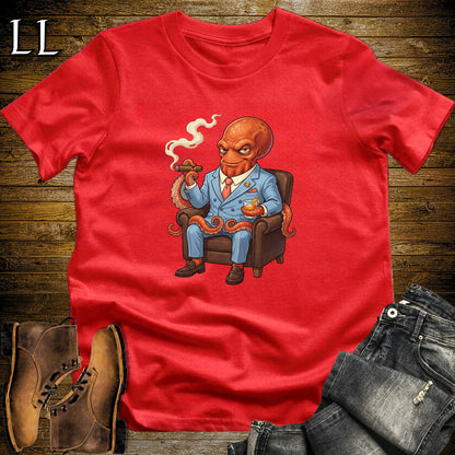 Cigar Lounge Octopus T-Shirt Red | Beach Cigar Gift