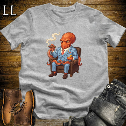 Cigar Lounge Octopus T-Shirt Sport Grey | Beach Cigar Gift