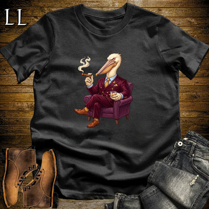 Cigar Lounge Pelican T-Shirt Black | Bird Lover Cigar Gift