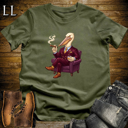 Cigar Lounge Pelican T-Shirt Military Green | Bird Lover Cigar Gift