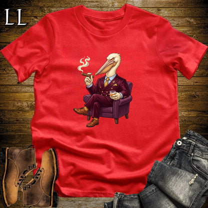 Cigar Lounge Pelican T-Shirt Red | Bird Lover Cigar Gift