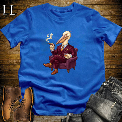 Cigar Lounge Pelican T-Shirt Royal Blue | Bird Lover Cigar Gift