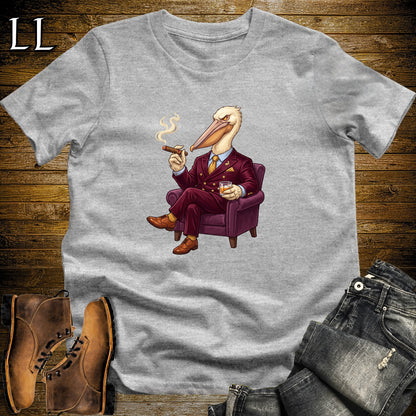 Cigar Lounge Pelican T-Shirt Sport Grey | Bird Lover Cigar Gift