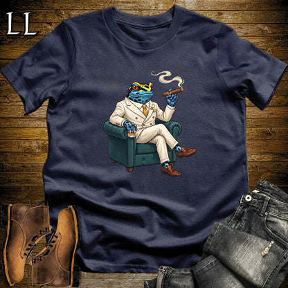 Cigar Lounge Poison Dart Frog T-Shirt Navy | Frog Cigar Gift