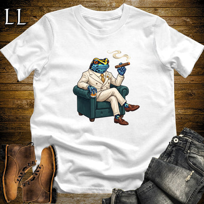 Cigar Lounge Poison Dart Frog T-Shirt White | Frog Cigar Gift