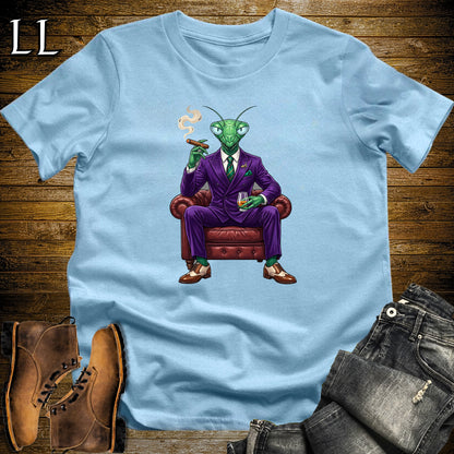 Cigar Lounge Praying Mantis T-Shirt Light Blue | Animal Cigar Gift