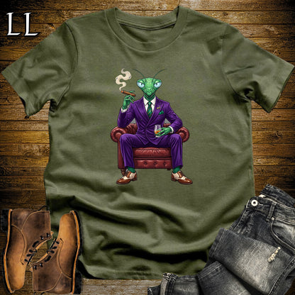 Cigar Lounge Praying Mantis T-Shirt Military Green | Animal Cigar Gift