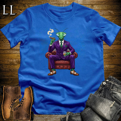 Cigar Lounge Praying Mantis T-Shirt Royal Blue | Animal Cigar Gift