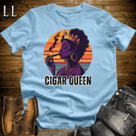 Cigar Queen Softstyle T-Shirt Light Blue | Cigar Lover Gift For Her