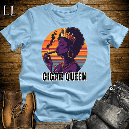 Cigar Queen Softstyle T-Shirt Light Blue | Cigar Lover Gift For Her