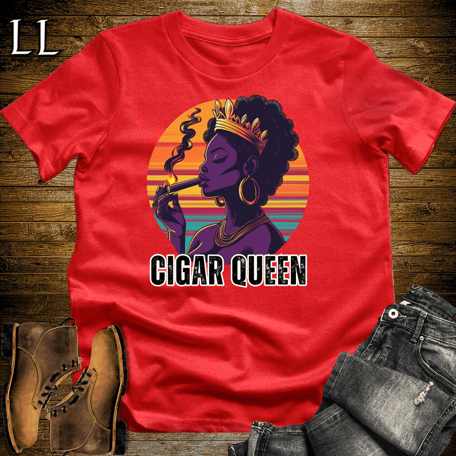 Cigar Queen Softstyle T-Shirt Red | Cigar Lover Gift For Her