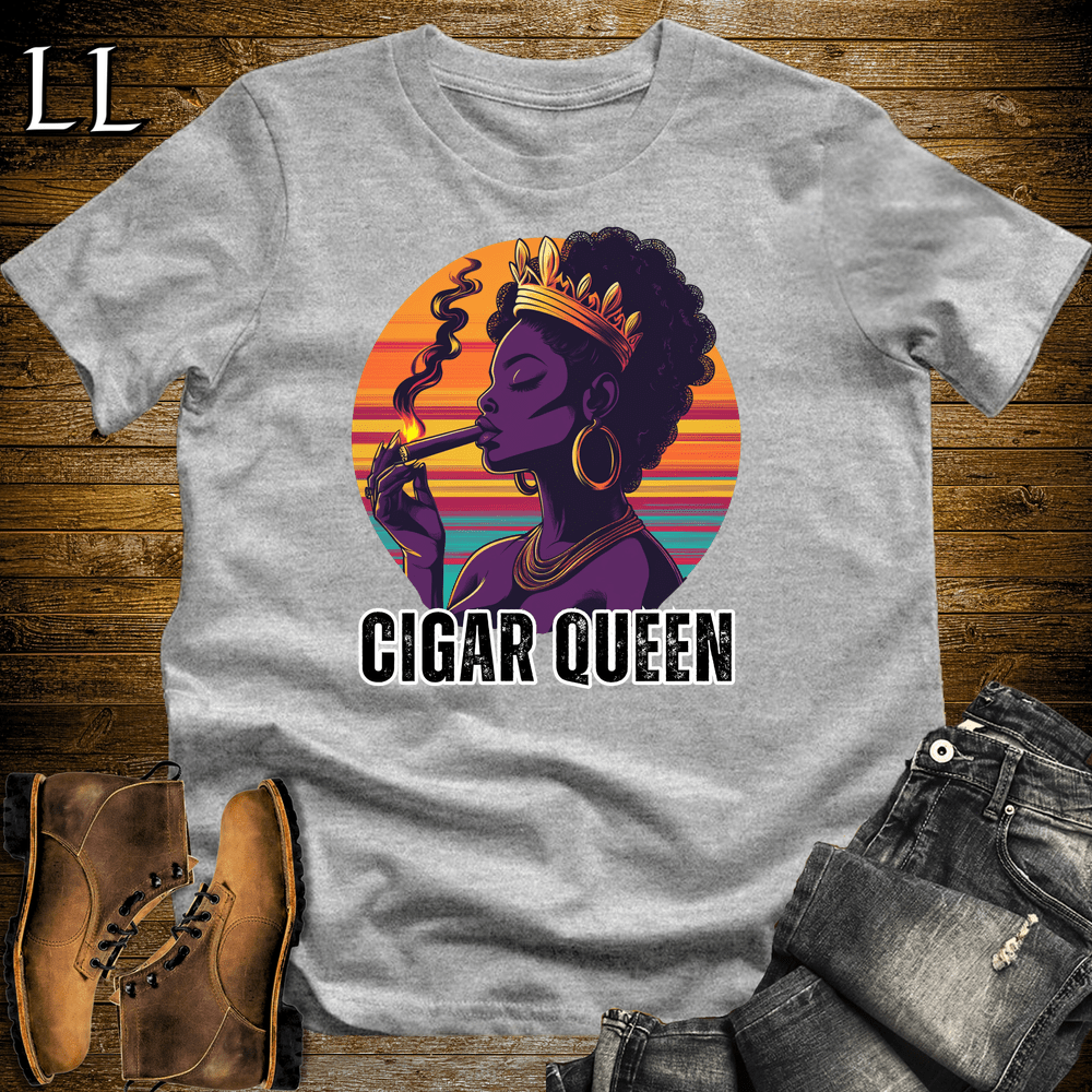 Cigar Queen Softstyle T-Shirt Sport Grey | Cigar Lover Gift For Her