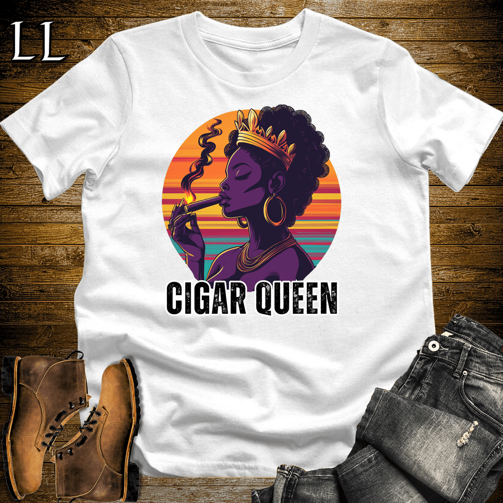 Cigar Queen Softstyle T-Shirt White | Cigar Lover Gift For Her