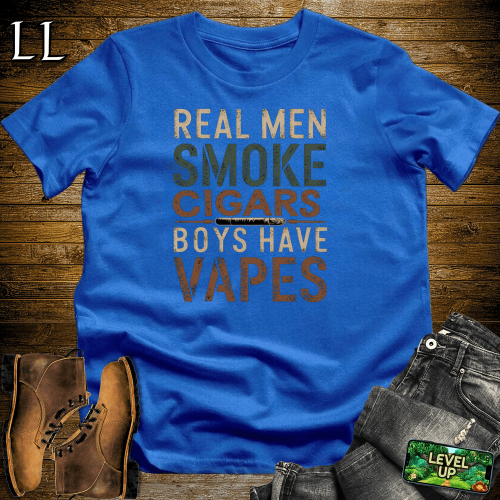 Cigar Real Men Smoke Cigars - Royal - LegacyLayers