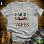 Cigar Real Men Smoke Cigars - Sport Grey - LegacyLayers