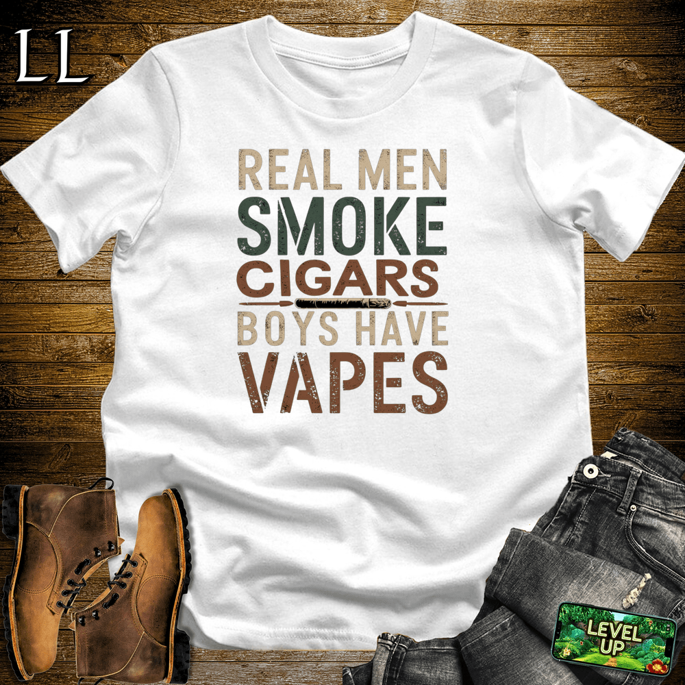 Cigar Real Men Smoke Cigars - White - LegacyLayers