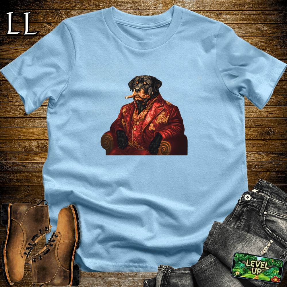 Cigar Rottweiler Light Blue | Rottweiler Lover Gift Tee