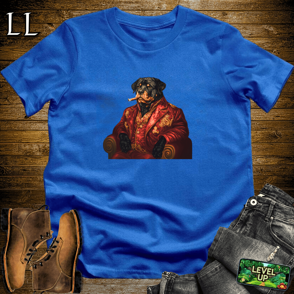 Cigar Rottweiler Royal Blue | Rottweiler Lover Gift Tee