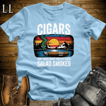 Cigar Salad Smoked Softstyle T-Shirt Light Blue | Funny Cigar Lover Tee