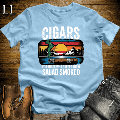 Cigar Salad Smoked Softstyle T-Shirt Light Blue | Funny Cigar Lover Tee