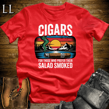 Cigar Salad Smoked Softstyle T-Shirt Red | Funny Cigar Lover Tee