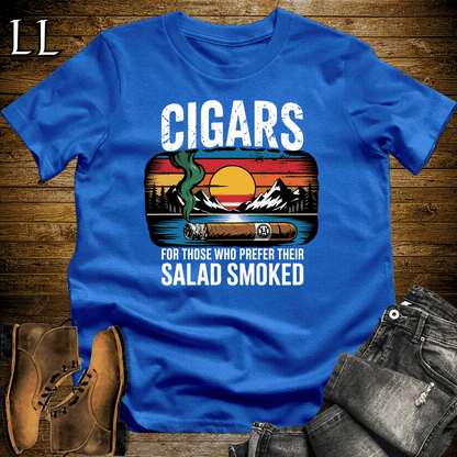Cigar Salad Smoked Softstyle T-Shirt Royal Blue | Funny Cigar Lover Tee