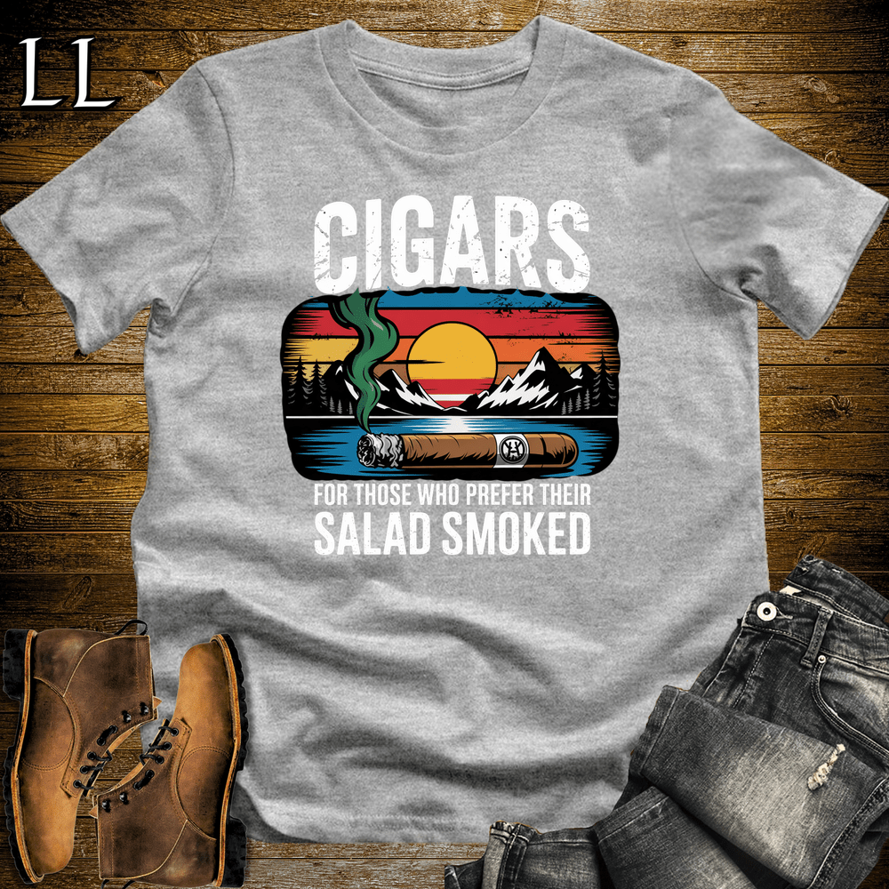 Cigar Salad Smoked Softstyle T-Shirt Sport Grey | Funny Cigar Lover Tee