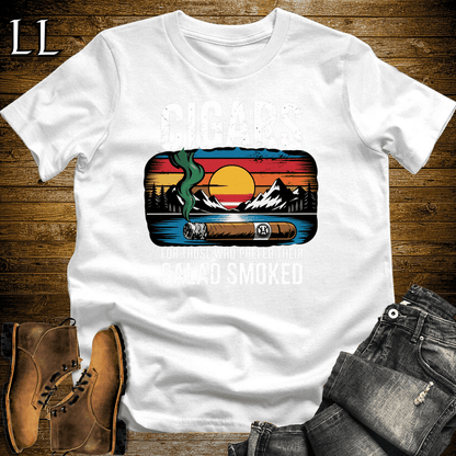 Cigar Salad Smoked Softstyle T-Shirt White | Funny Cigar Lover Tee